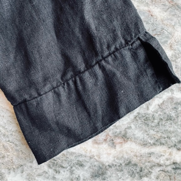 Match Point USA 100% 5.5oz Linen Mandarin Collar Long Sleeve Button Up Jacket, L - Picture 5 of 7